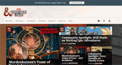 Desktop Screenshot of dndadventurersleague.org